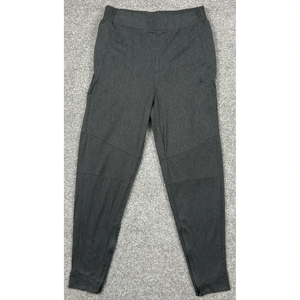 Nike Air Jordan Flight Dri-FIT Pants Men's M Gray Basketball Ankle Zip